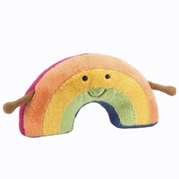 Jellycat Amuseable Rainbow 🌈 7x13" Soft & Plush BNWT Authentic - Picture 1 of 3